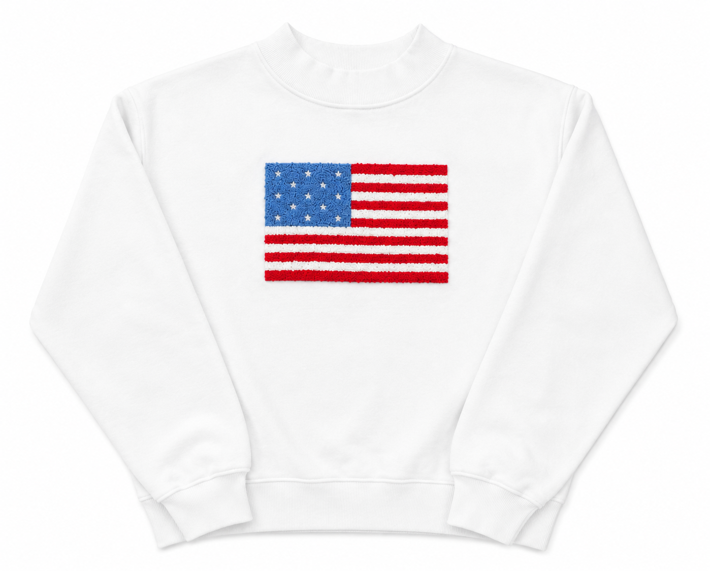 Flag Mock Neck Sweatshirt