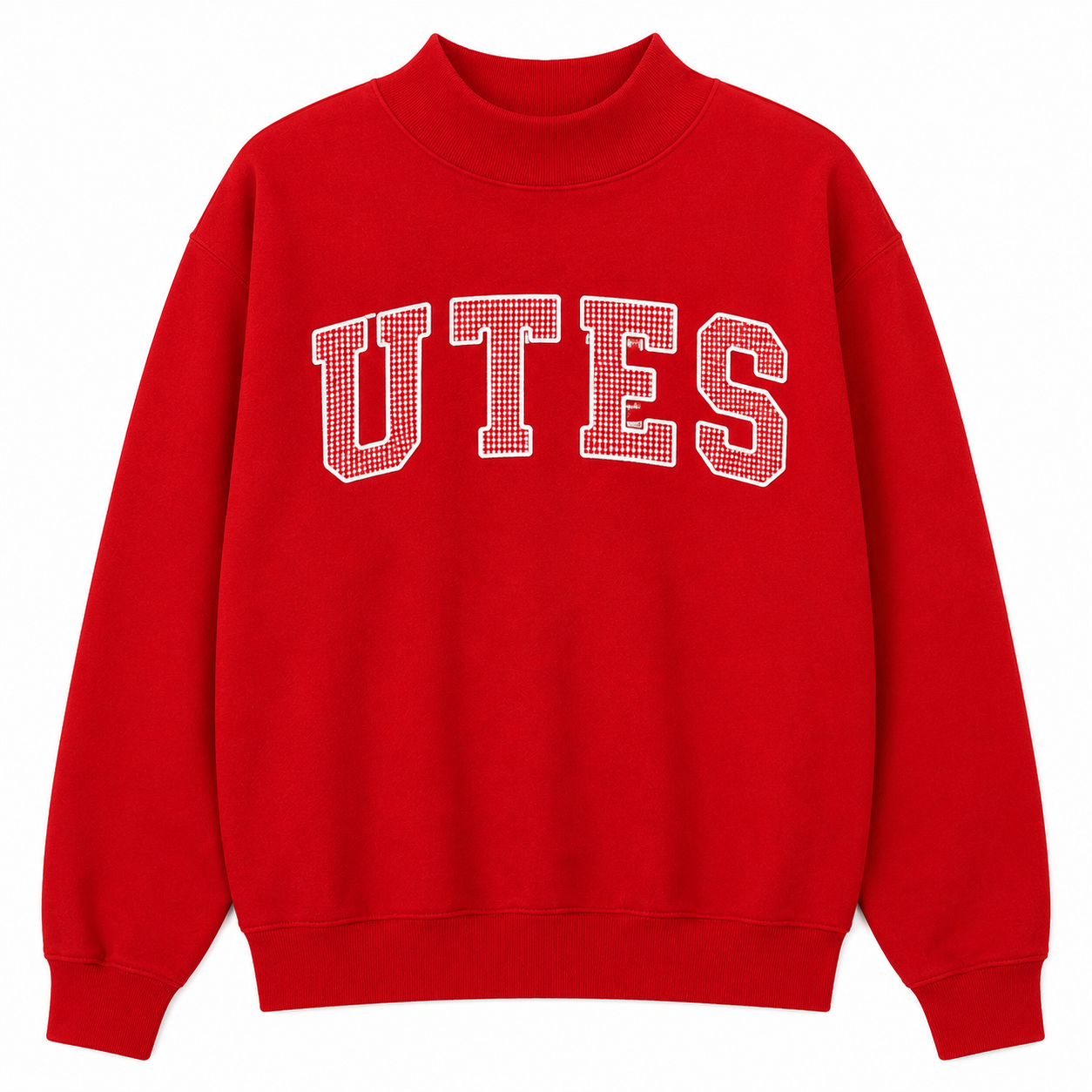 UTES Gingham Mock Neck Sweatshirt