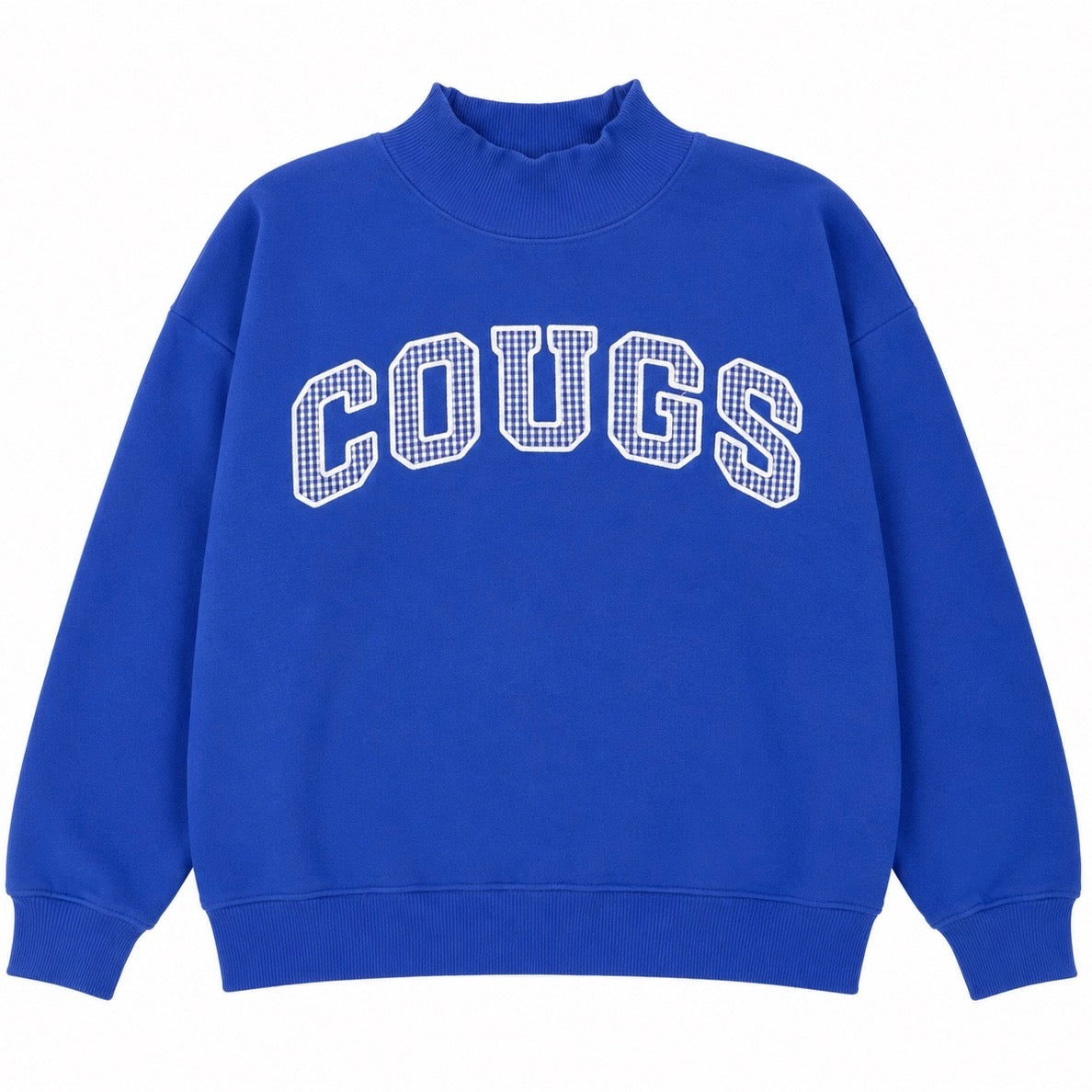 Mini COUGS Gingham Mock Neck