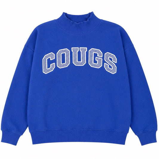 Mini COUGS Gingham Mock Neck