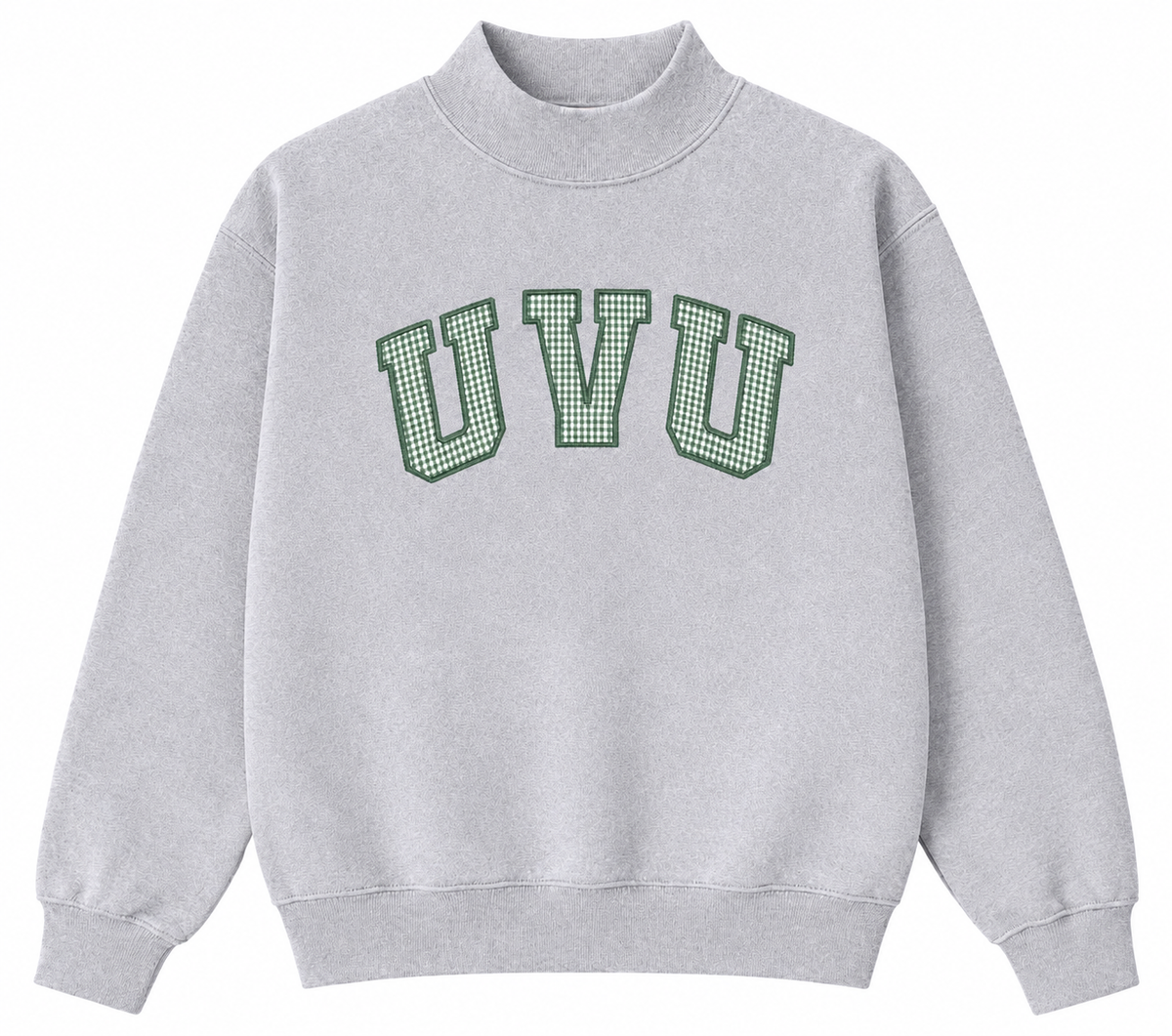 UVU Game Day Gingham Mock Neck Sweatshirt