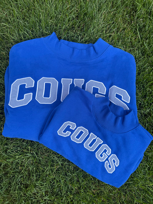 Mini COUGS Gingham Mock Neck