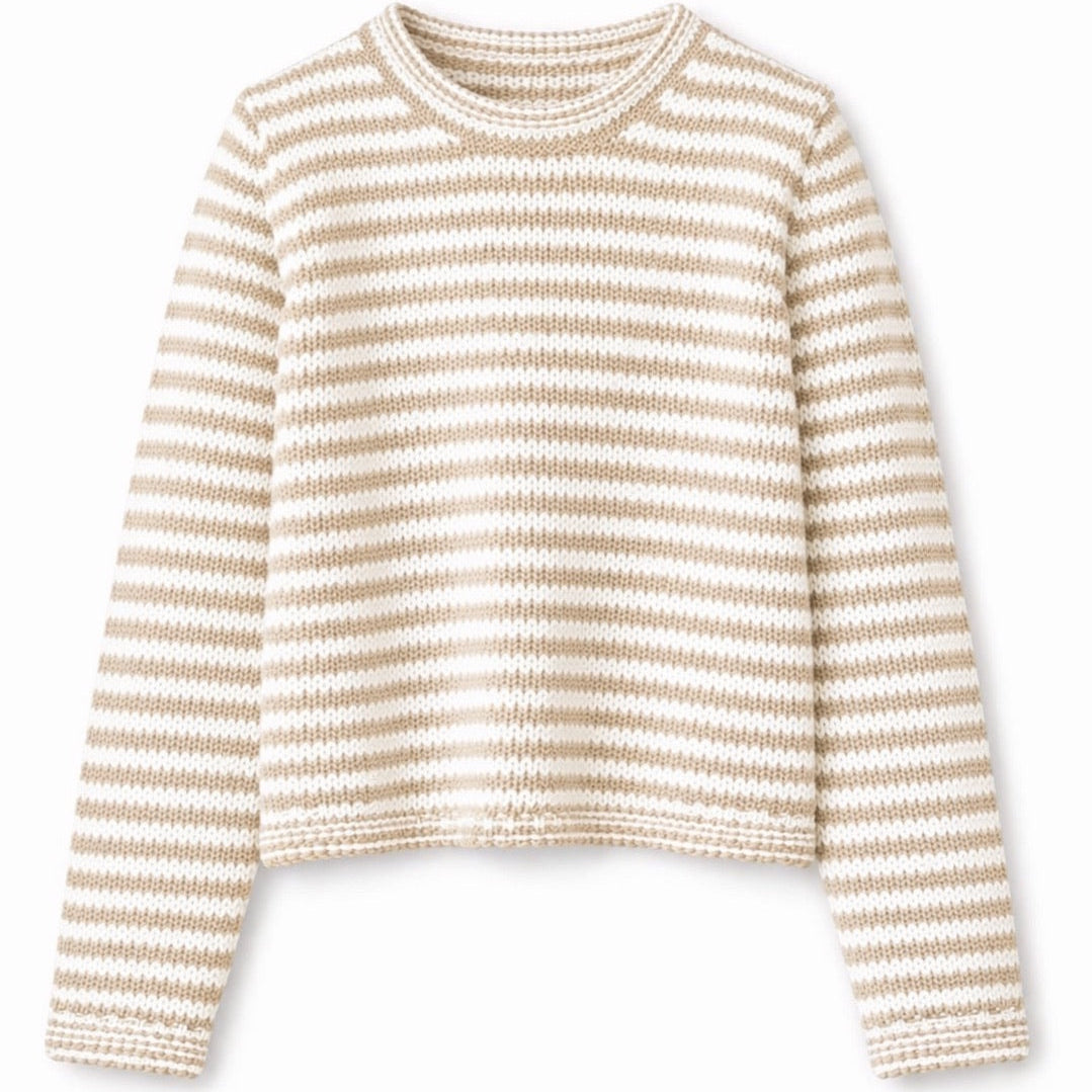Striped sweater on a white background